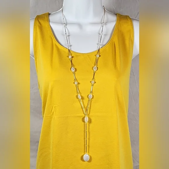 CATO Opalescent Oval Beaded Necklace and Drop Earrings Set / Pierced - Picture 2 of 5